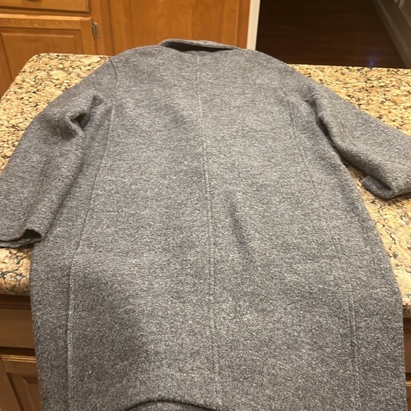 J. Crew Italian Boiled Wool long coat grey women’s size 12 - 100% wool - Picture 7 of 13